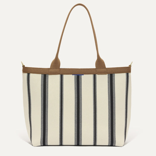 PDP |The Lightweight Zip Tote in Coastline shown from the front.