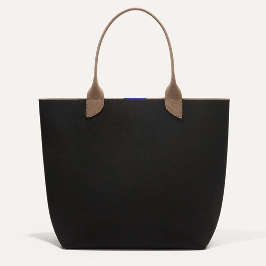 PLP |The Lightweight Tote in Black Portobello shown from the front.