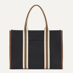 PLP |The Classic Tote in Black Coffee, shown from the front.