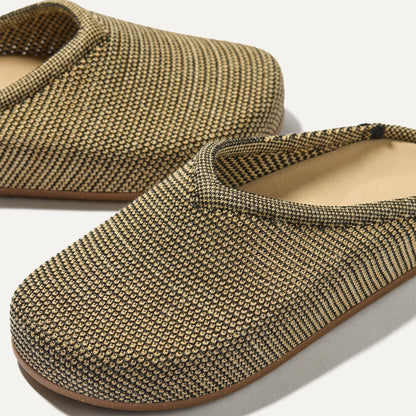 The toe and vamp of The Casual Clog, in diagonal view.