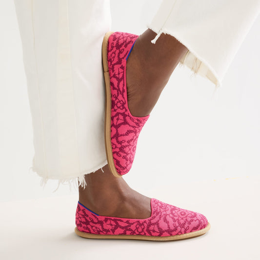 hover | Model wearing The Cruiser Loafer in Fuchsia Bloom.