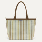 PDP |The Lightweight Zip Tote in Sunbeam Market Stripe shown from the front.