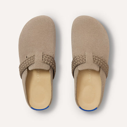 The Braid Clog in ReVelvet Sparrow shown from the top.