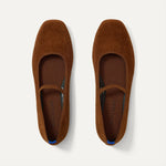 The Max Square Mary Jane in ReVelvet Russet shown from the top.
