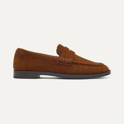 side | The Penny Loafer in ReVelvet Russet shown from the side.