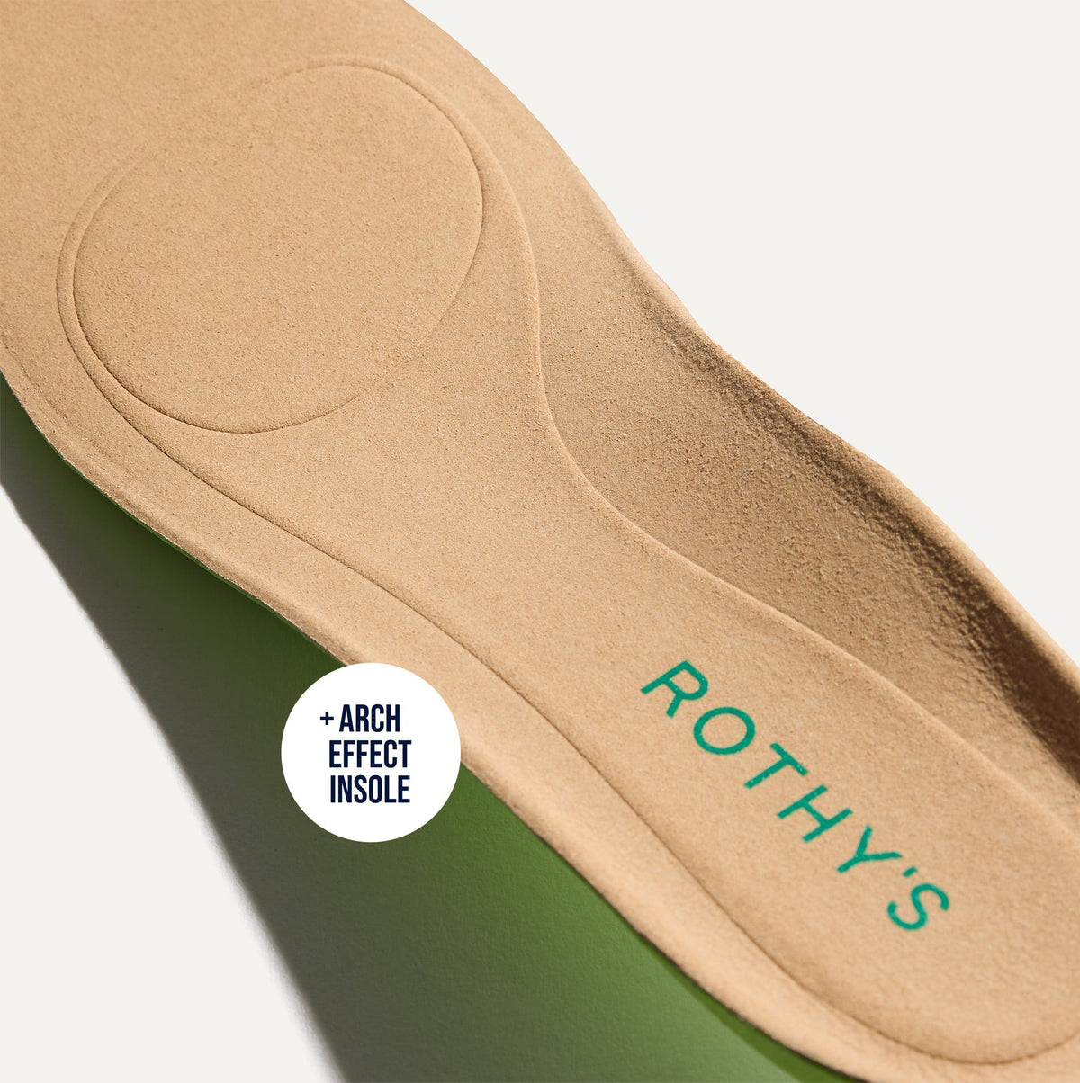 Close up of the Arch Effect Insole on The Daily Flat in Clover.