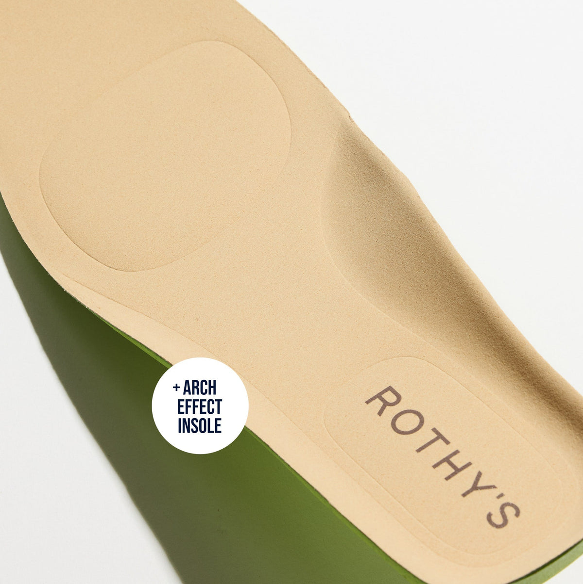 Close up of the Arch Effect Insole on The Men's Daily Driver in Brown Camo.