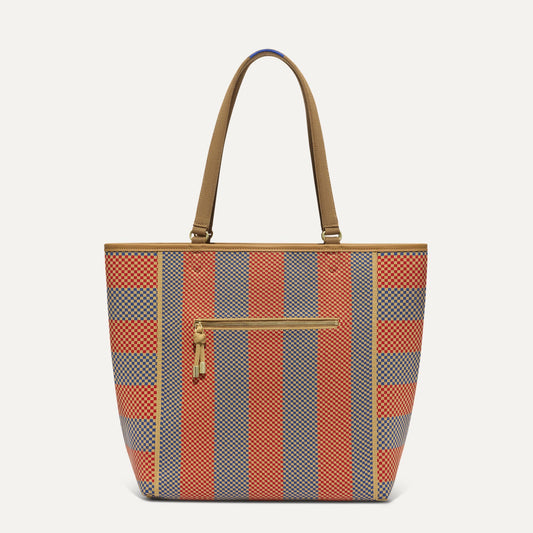 PLP |The Two-Way Tote in Sienna shown from the front.