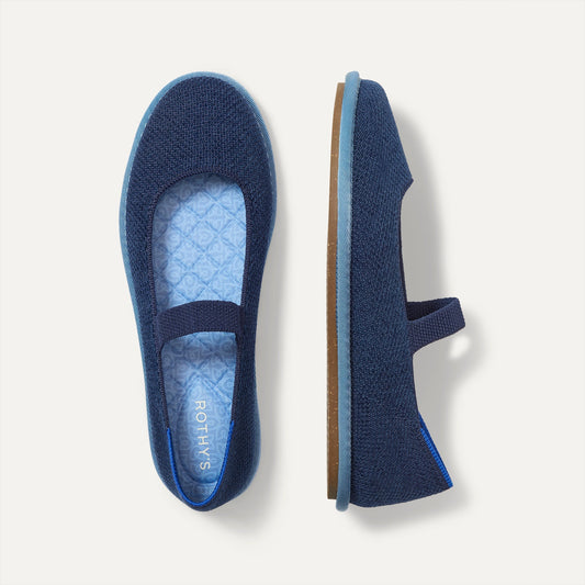 The Cruiser Mary Jane in ReVelvet™ Navy shown from the top.