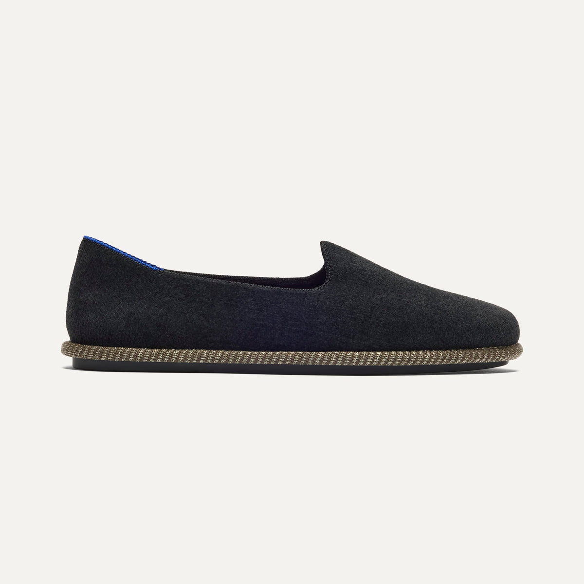 side | The Cruiser Loafer in ReVelvet Black shown from the side.
