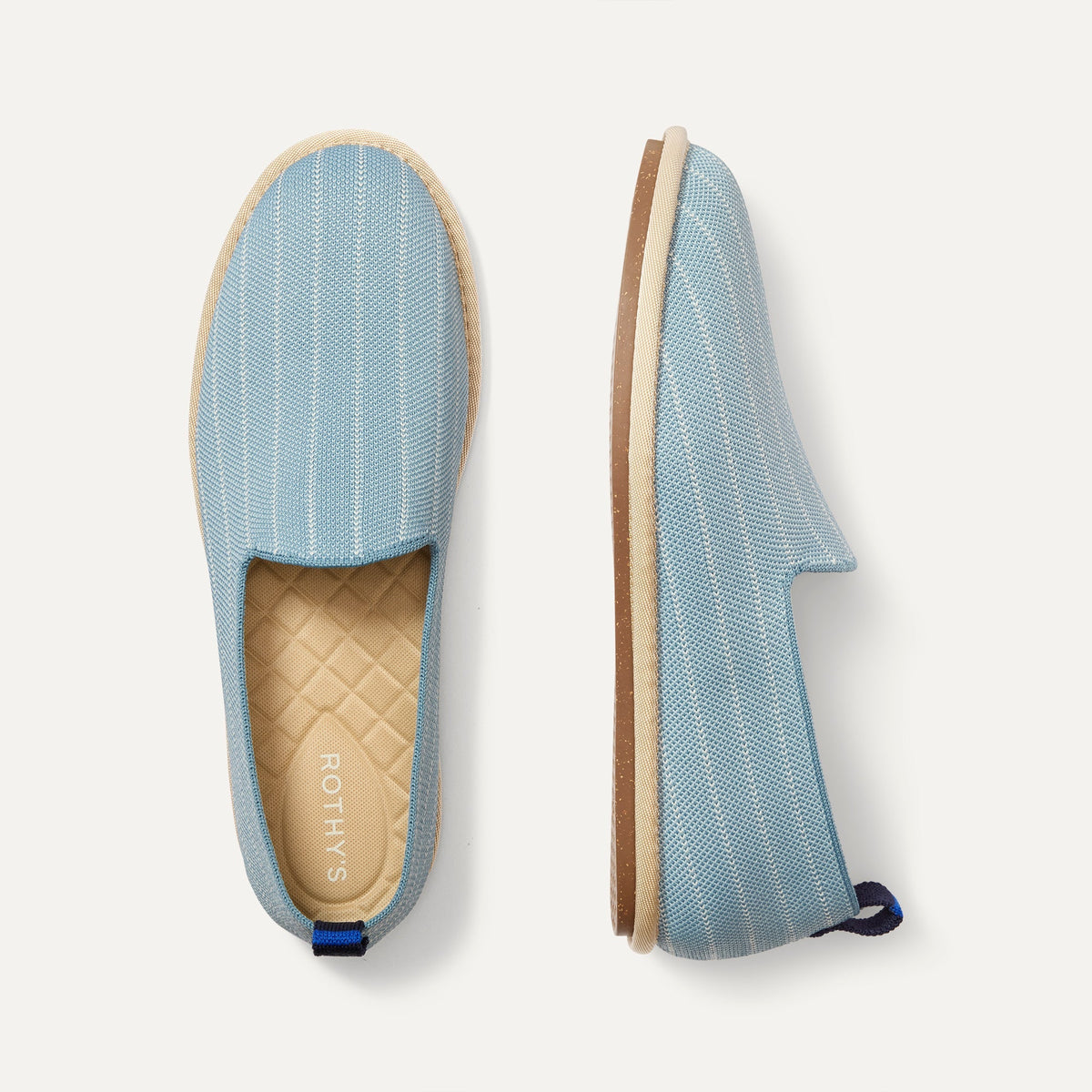 The Men's Cruiser Loafer in Tidal Stripe shown from the top.