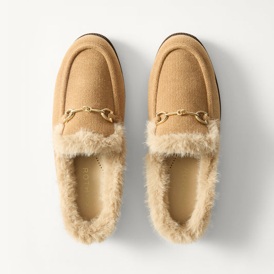 PDP | The Après Loafer Mule in ReVelvet Pecan shown from the top.