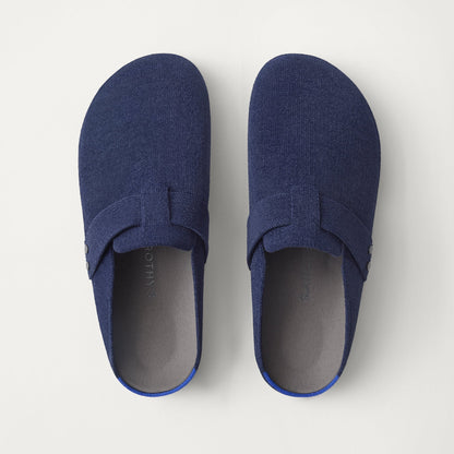 The Men's Clog in ReVelvet™ Deep Navy shown from the top.