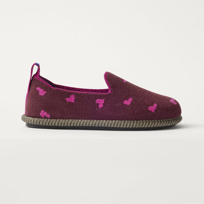 The Mini Loafer in ReVelvet™ Heartbeat shown from a side view showing the outsole.